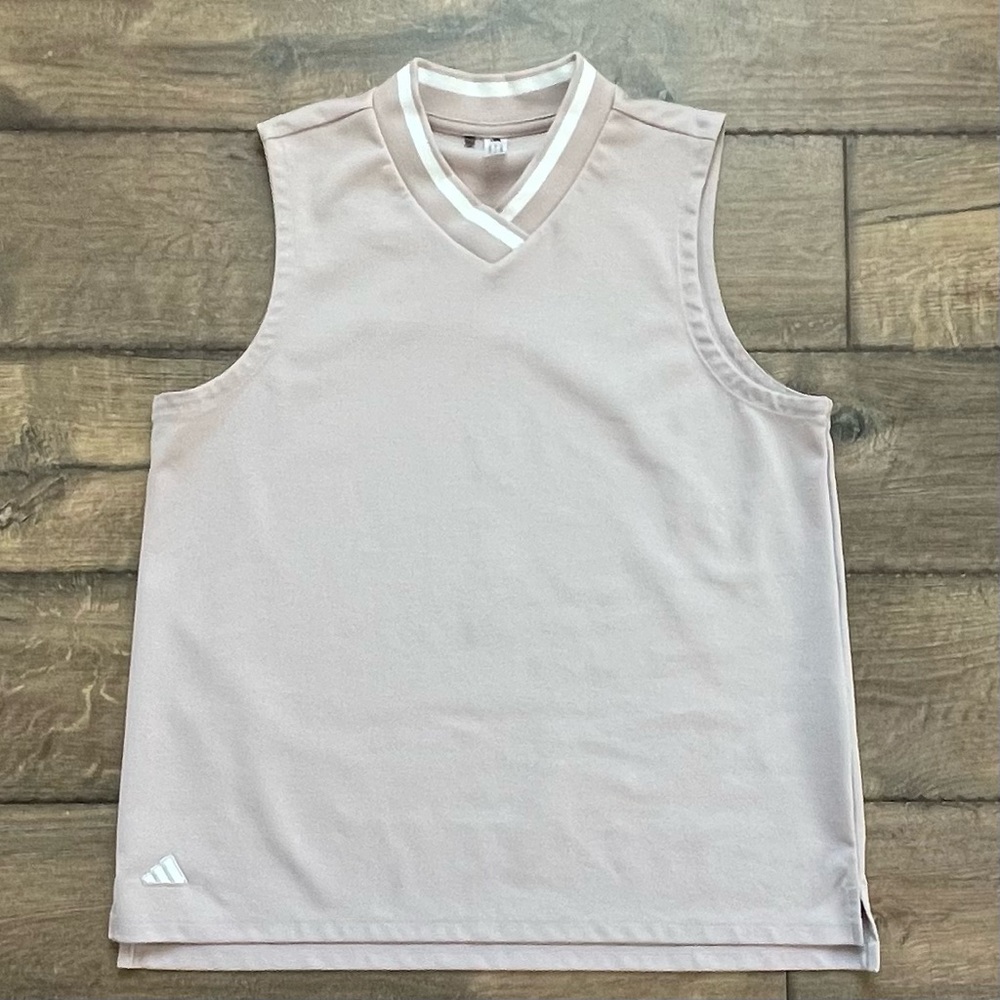 Adidas Light Tan V-Neck Sleeveless Shirt